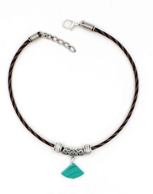 Black_and_Brown_Thread_with_Oxidised_Beads_Anklets_for_Girls/nazariya_anklet_Cotton_Dori_Anklet