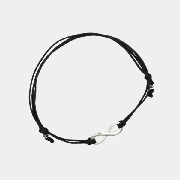 Infinity_charm_adjustable_black_thread_Anklet/nazariya