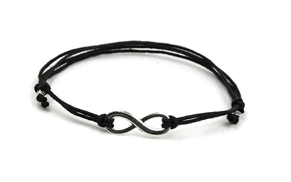 Infinity_charm_adjustable_black_thread_Anklet/nazariya