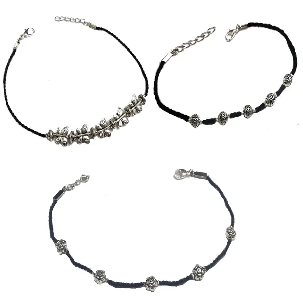 Boho_Charm_Anklet_Set___Triple_Pack_with_Butterfly___Tribal_Beads
