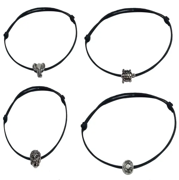 Boho_Jungle_Vibe_Anklet_Set___4_pcs_Black_Thread_with_Animal_Charms