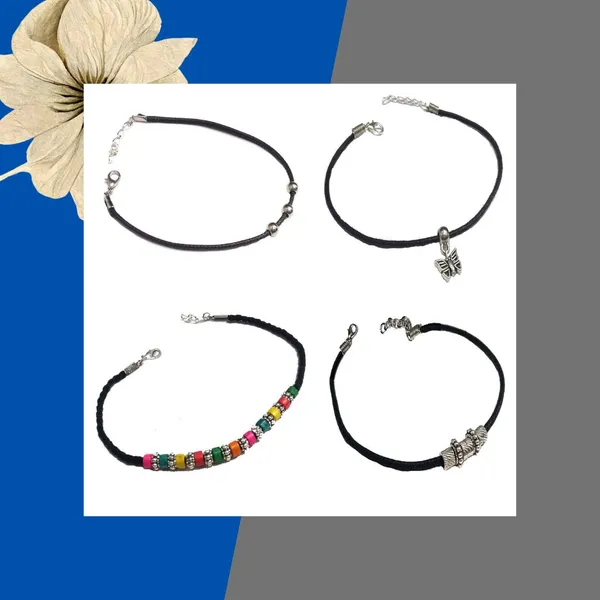 Boho_Vibes_Black_Thread_Anklet_Set___Pack_of_4_Stylish_Charm_Anklets