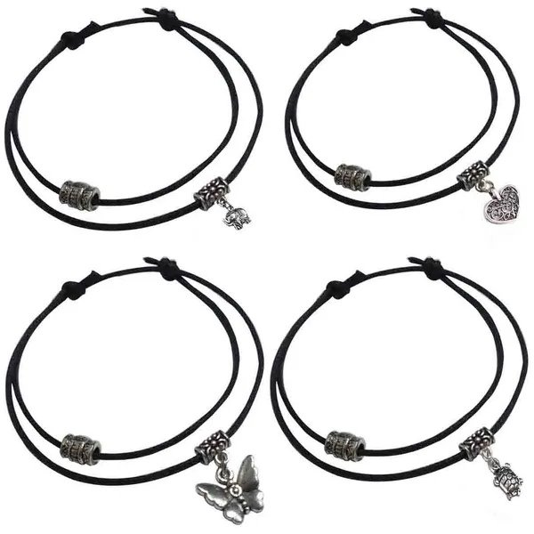Oxidized_Charm_Black_Thread_Anklet_Set___Pack_of_4_with_Butterfly,_Turtle,_Elephant___Heart_Pendants