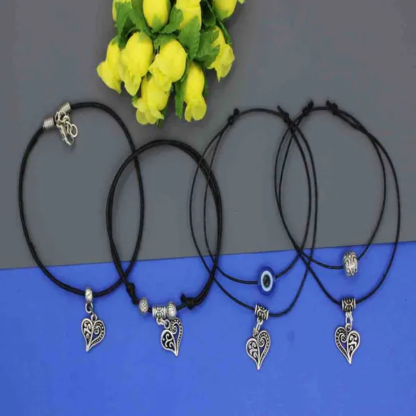 Heart_Charm_Black_Thread_Anklets___Set_of_4