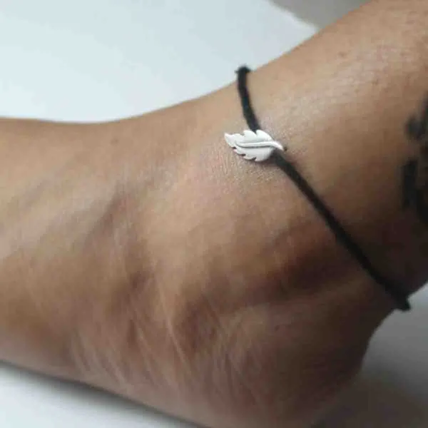 Divine_Charms_Oxidized_Black_Thread_Anklet_Set___Footprint,_Bird,_Leaf___Infinity_(Set_of_4)