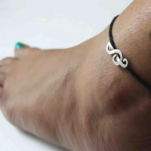 Divine_Charms_Oxidized_Black_Thread_Anklet_Set___Footprint,_Bird,_Leaf___Infinity_(Set_of_4)