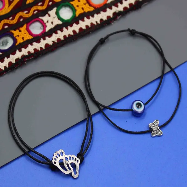 Triple_Charm_Black_Thread_Anklet_Set___Evil_Eye,_Footprint___Butterfly_(Set_of_2)