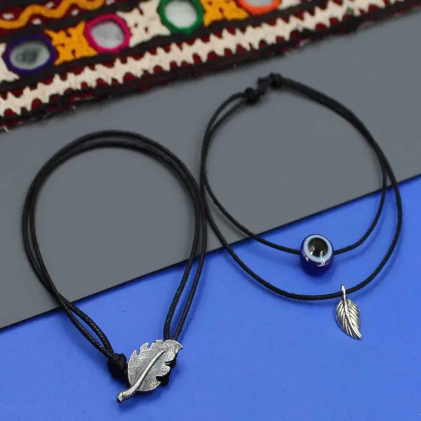 Boho_Leaf___Evil_Eye_Black_Thread_Anklet_Set___Set_of_2