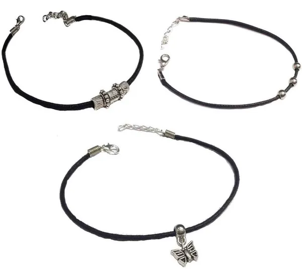 Classic_Charm_Black_Thread_Anklet_Set___Pack_of_3_Minimalist_Styles