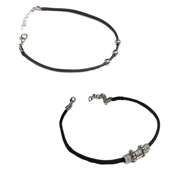 Twin_Charm_Black_Thread_Anklet_Set___Minimalist_Silver_Bead_Edition_(Pack_of_2)