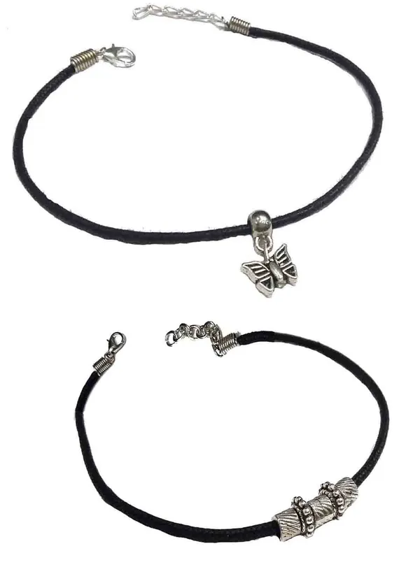 Boho_Charm_Duo_Anklet_Set___Butterfly___Tribal_Accent_(Pack_of_2)