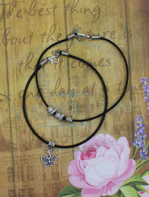 Boho_Charm_Duo_Anklet_Set___Butterfly___Tribal_Accent_(Pack_of_2)