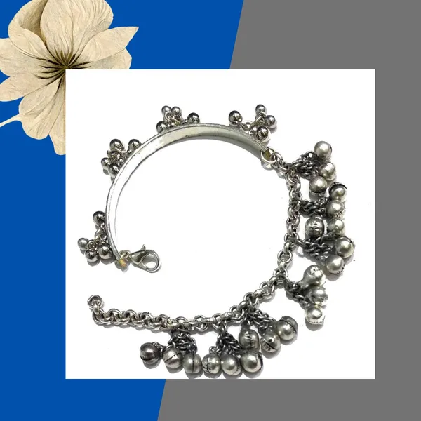 Oxidized_Silver_Half_Kada_Half_Bracelet_with_Ghungroo_Design