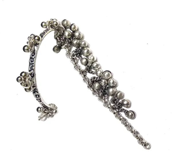 Oxidized_Silver_Half_Kada_Half_Bracelet_with_Ghungroo_Design