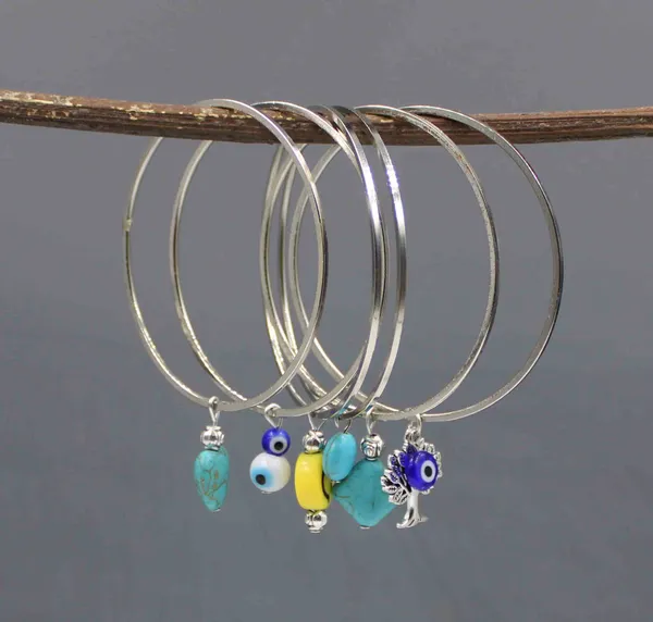 Boho_Oxidized_Charm_Bracelet_/Bangles_with_Evil_Eye,_Beads___Smiley_Accents
