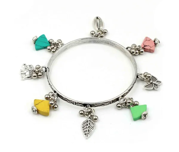 Oxidised_Silver_Charm_Bangle_with_Tribal_Motifs___Multicolor_Stones___Size_2.2_to_2.8
