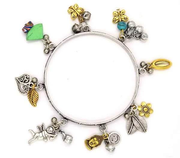 Dual-Tone_Oxidised_Charm_Bangle_with_Tribal___Spiritual_Motifs___Size_2.2_to_2.8