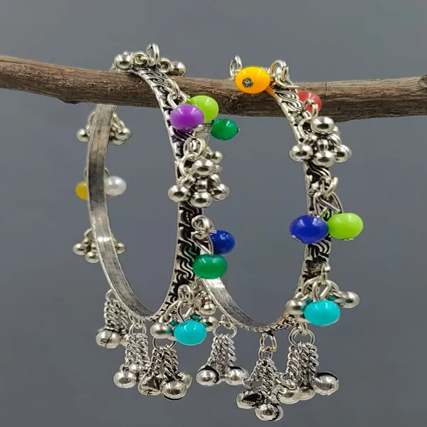 Oxidised_Carving_Bangles_with_Multicolor_Beads___Ghungroo_-_Set_of_2
