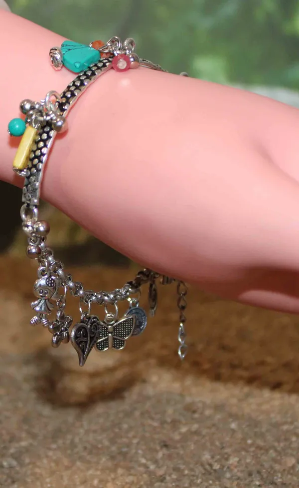 Oxidized___Stretchable_Charm_Bracelet_Combo___Traditional___Trendy_Styles