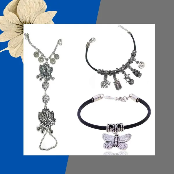 Boho_Chic_Oxidized_Bracelet_Set___Pack_of_3