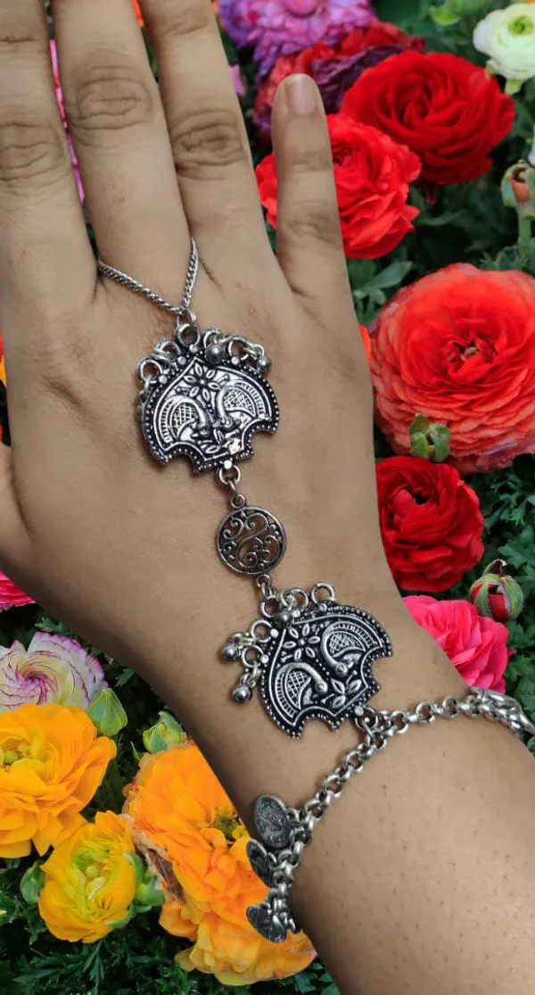 Boho_Chic_Oxidized_Bracelet_Set___Pack_of_3