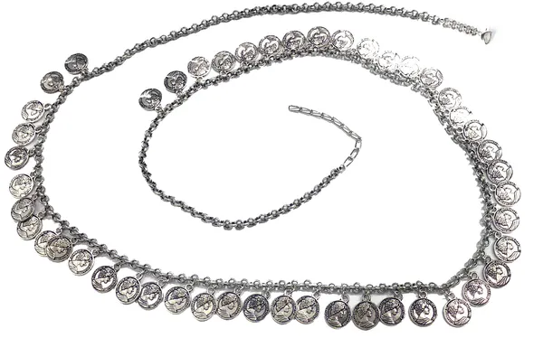 Plain_oxidised_Silver_Slim_Kamarband_with_coin_Hanging