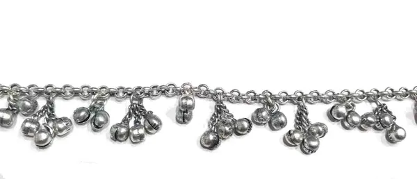 Plain_oxidised_Silver_Slim_Kamarband_with_Brass_Gungru_Hanging