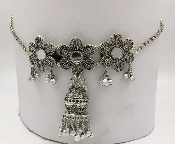 Plain_oxidised_silver_Slim_Kamarband_With_Jumkhi_Hanging_for_Women_and_Girls_(Copy)