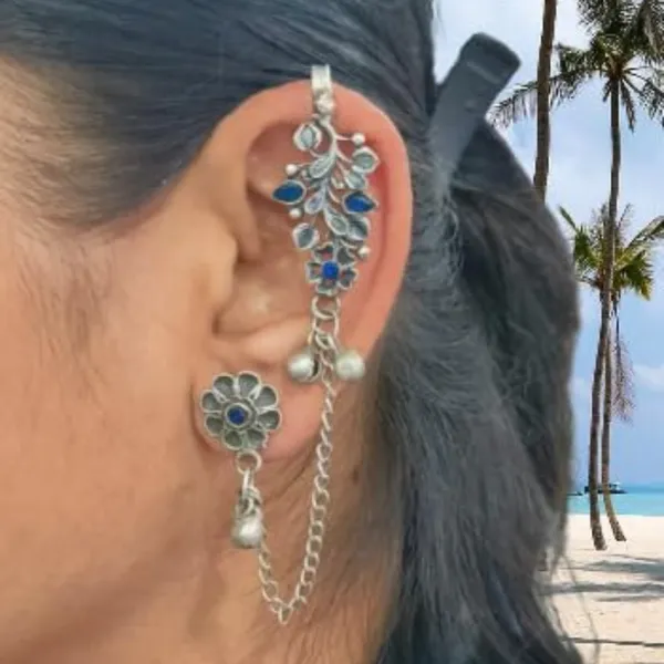 Dark_Oxidized_Silver_Earcuff_for_Women___Girls