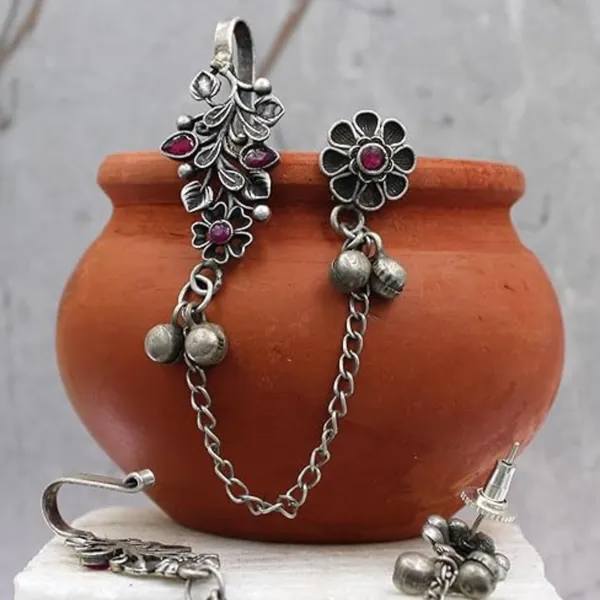 Dark_Oxidized_Silver_Earcuff_for_Women___Girls