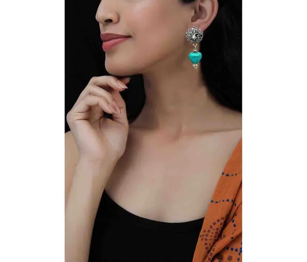 __Turquoise_Heartbeat_Set__Oxidized_Silver_Jewellery_Set___Necklace,_Earrings,_Bracelet,_Anklet___Ring