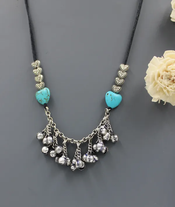 Oxidized_Tribal_Ghungroo_Necklace_with_Blue_Stone_Hearts