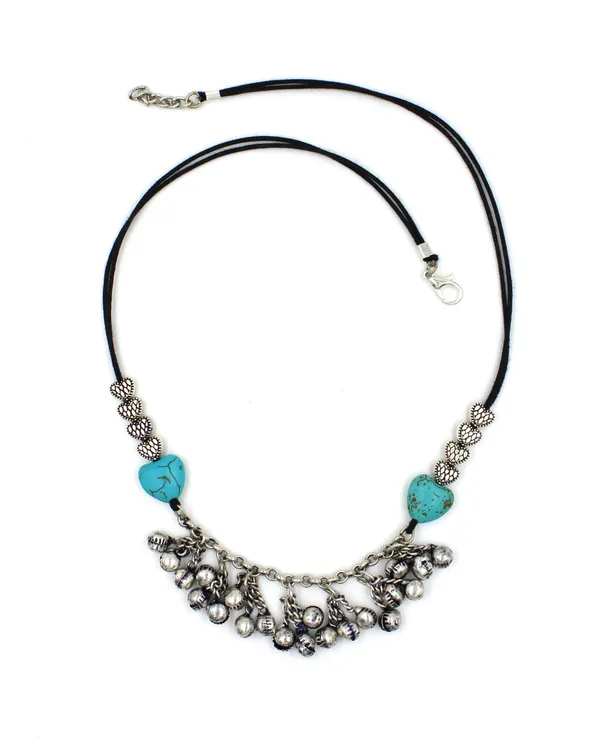 Oxidized_Tribal_Ghungroo_Necklace_with_Blue_Stone_Hearts