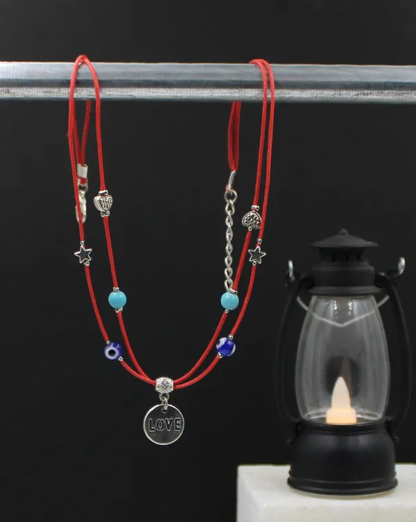 Red_Coton_Thread_With_LOVE_Pendant,Evileye_Choker_Necklace_for_Girls___Women_Silver_Plated_Brass_Choker