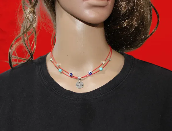 Red_Coton_Thread_With_LOVE_Pendant,Evileye_Choker_Necklace_for_Girls___Women_Silver_Plated_Brass_Choker
