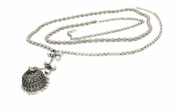 Plain_oxidised_silver_Slim_Kamarband_With_Jumkhi_Hanging_for_Women_and_Girls