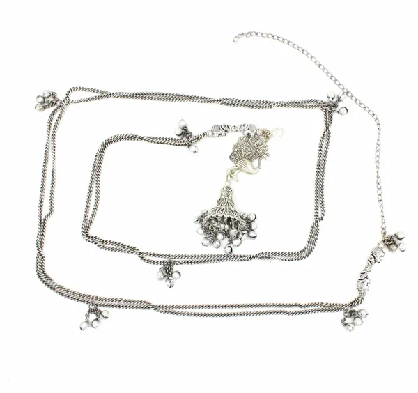 Plain_oxidised_silver_Slim_Kamarband_With_Jumkhi_Hanging_for_Women_and_Girls