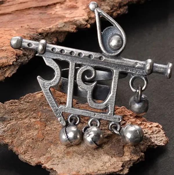 Oxidised_Adjustable_RADHE_Ring_For_Girls