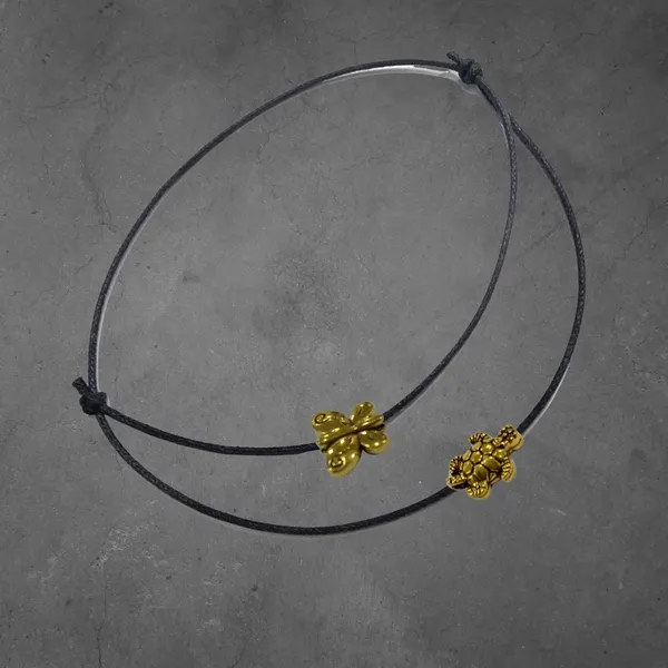 Black_Thread_Anklet_with_Oxidised_Gold_BUTERFLY_+_Tartoise_for_Girls/nazariya_Cotton_Dori_Anklet
