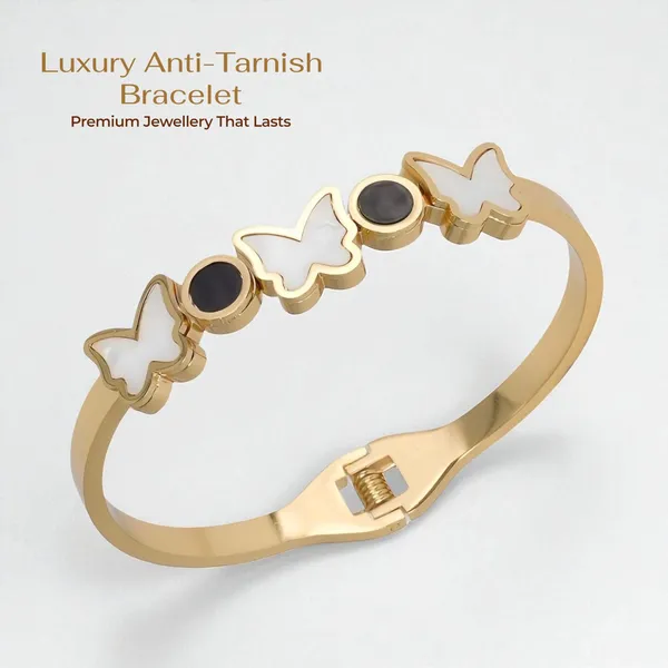 Butterfly_Gold_Plated_Charm_Bracelet_Anti_Tarnish