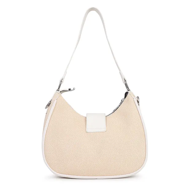 White_Elegant_Clara_Canvas_Baguette_Shoulder_Bag_(korean)