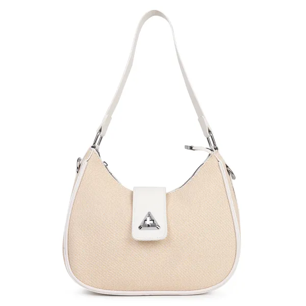 White_Elegant_Clara_Canvas_Baguette_Shoulder_Bag_(korean)