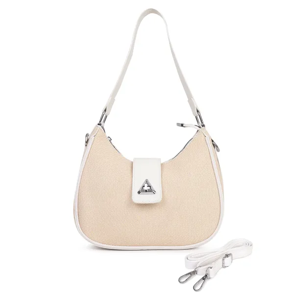White_Elegant_Clara_Canvas_Baguette_Shoulder_Bag_(korean)
