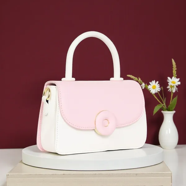 White_&_Pink_Stylish_Madision_Sling_Crossbody_Cum_Shoulder_Bag_(korean)