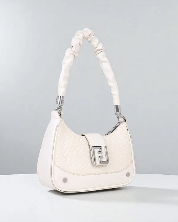 White_Elegant_Valentina_Shoulder_Bag_Ith_Sling_Belt