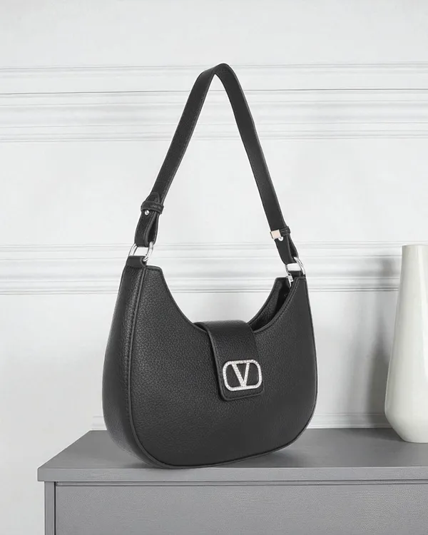 Black_Classic_Venus_Shoulder_Bag_With_Sling_Belt_(korean)