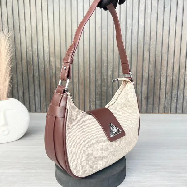 Brown_Classic_Adele_Canvas_Blended_Shoulder_Baguette