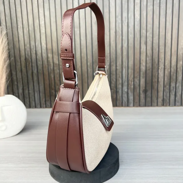 Brown_Classic_Adele_Canvas_Blended_Shoulder_Baguette
