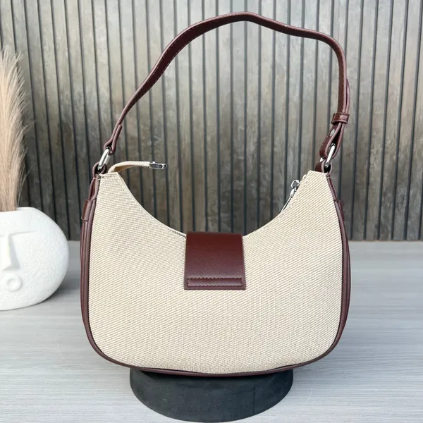Brown_Classic_Adele_Canvas_Blended_Shoulder_Baguette