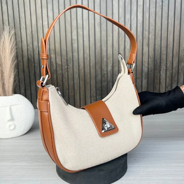 Tan_Classic_Adele_Canvas_Blended_Shoulder_Baguette